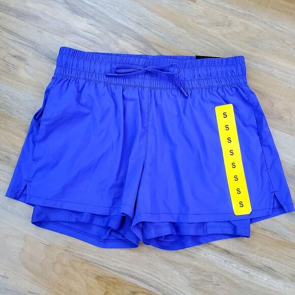 ☔️🔸️NWT Spyder Athletic Blue Lined Shorts Small - Picture 3 of 12
